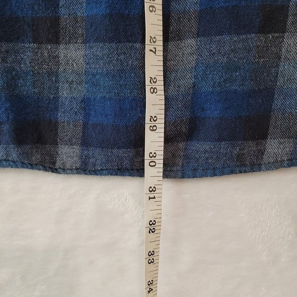 Original Weatherproof Vintage Blue Plaid Flannel Long Sleeve Men's Size XL - Picture 9 of 13